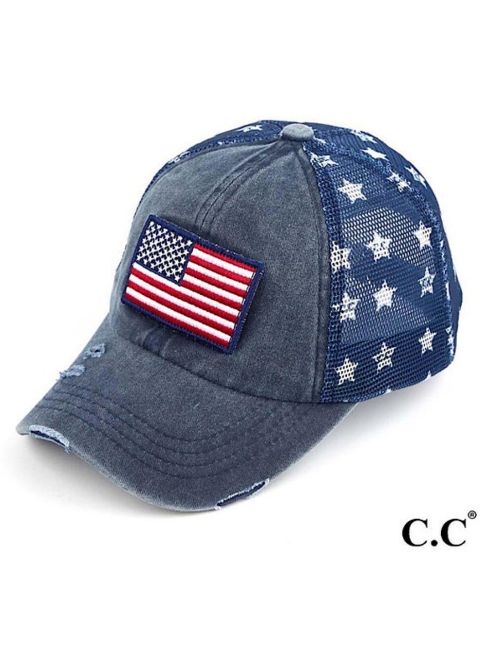 C.C. Distressed Flag Hat
